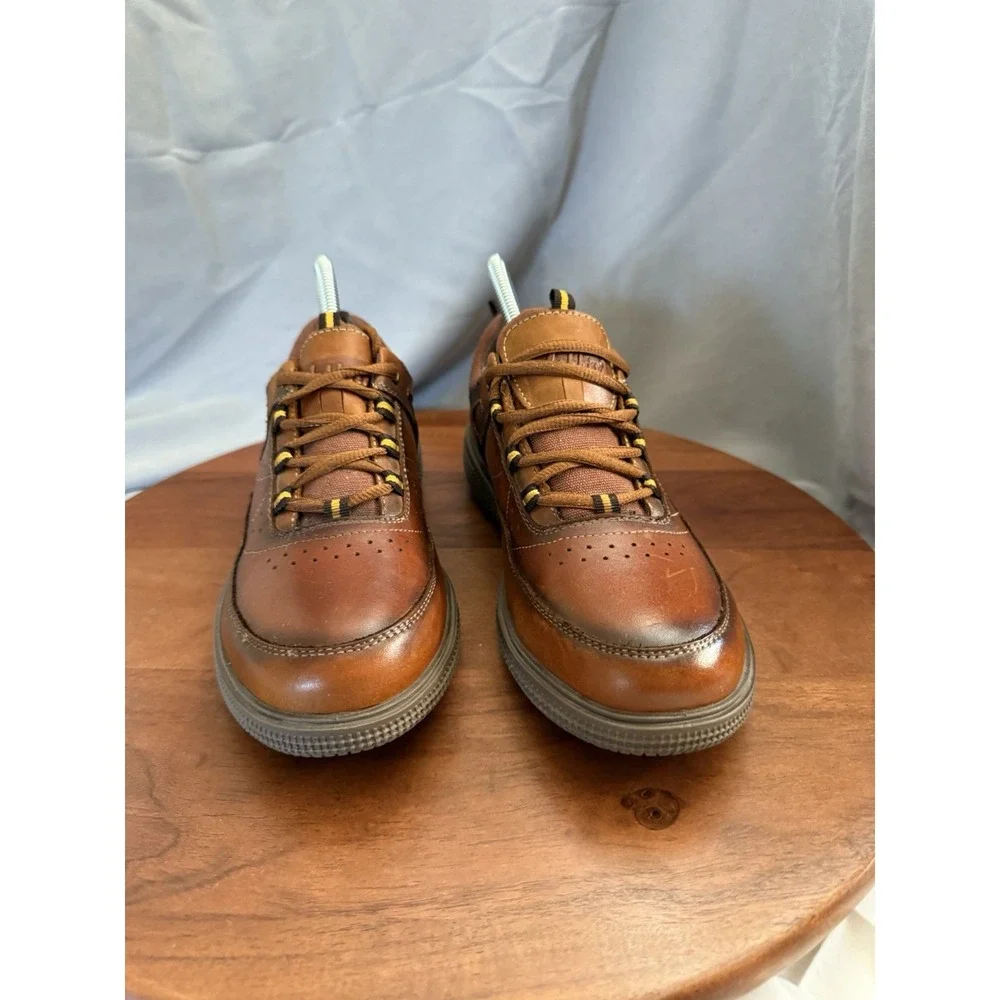Arkbird Brown Leather Casual Sneaker Low Top Lace-Up Oxford‎ Shoes Men's Size 7
